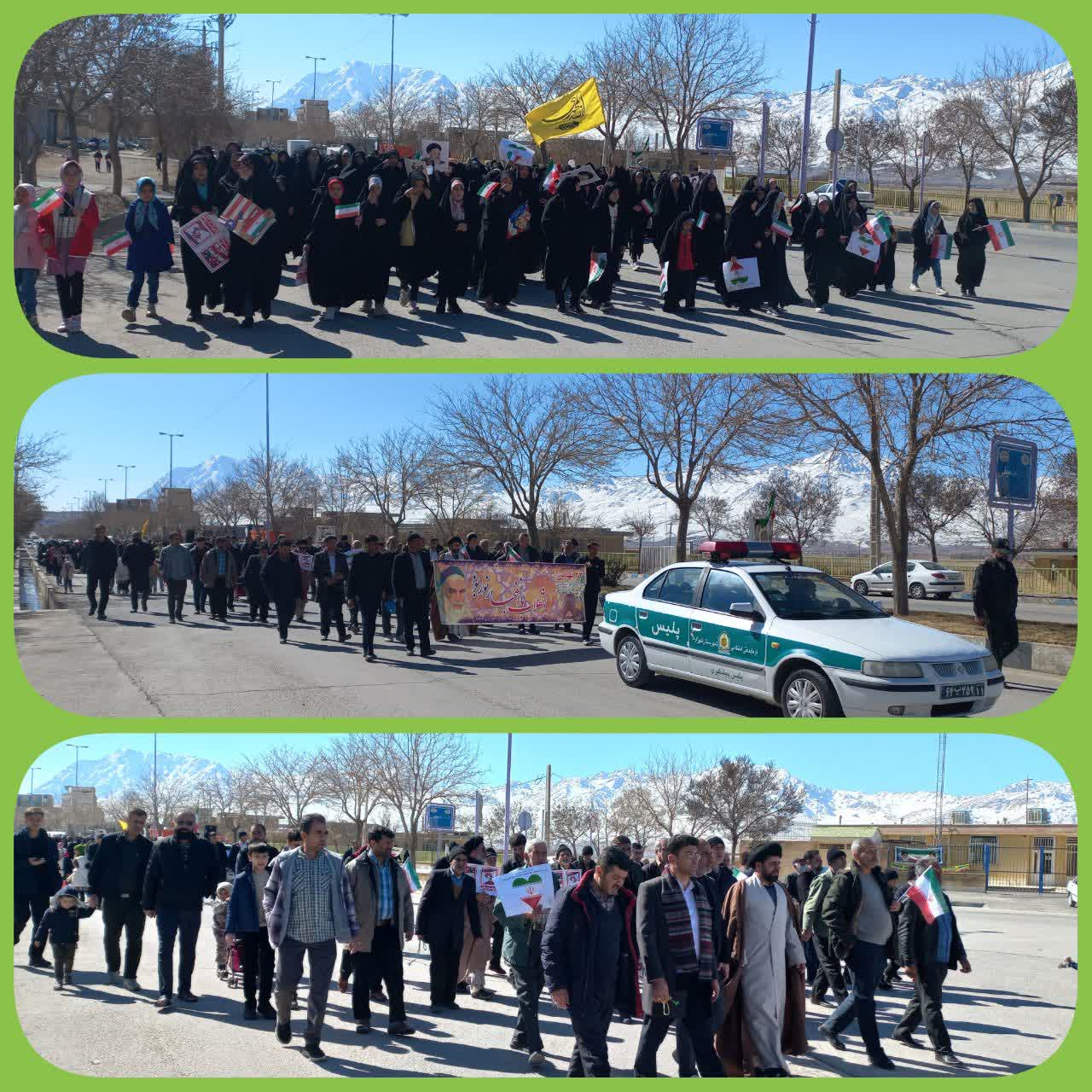 مراسم راهپیمایی یوم الله ۲۲بهمن در شهر طاقانک