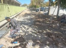 ادامه عملیات بلوک فرش پیاده روهای بلوار امام خمینی (ره)