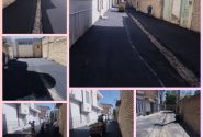 زیر سازی وآسفالت کوچه شهید علی جمعه خدادادی(کوچه بیت القرآن)