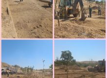 آماده سازی بوستان شهرداری جهت کاشت چمن