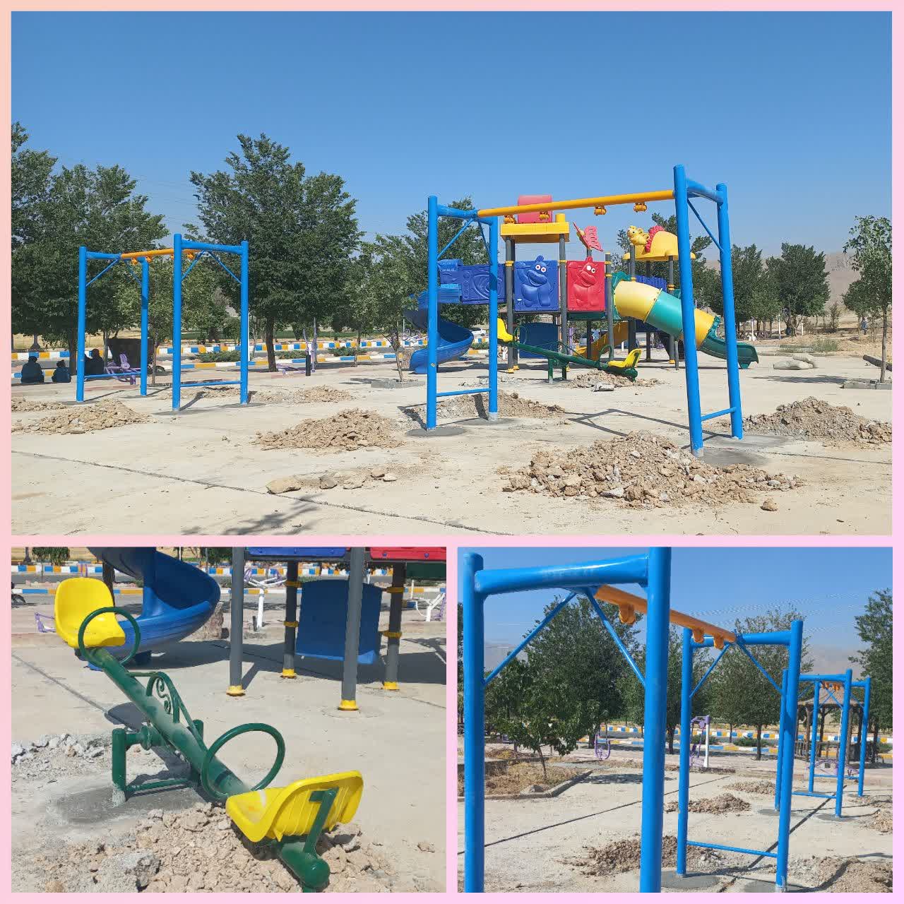 خریداری ونصب وسایل بازی کودکان  در بوستان شهرداری