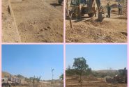 آماده سازی بوستان شهرداری جهت کاشت چمن